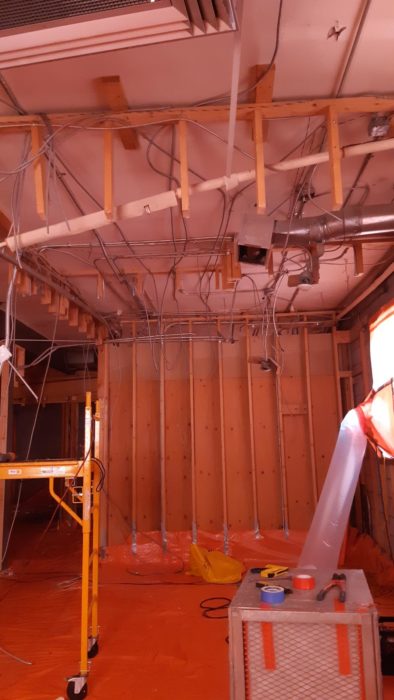 Asbestos containing drywall removal
